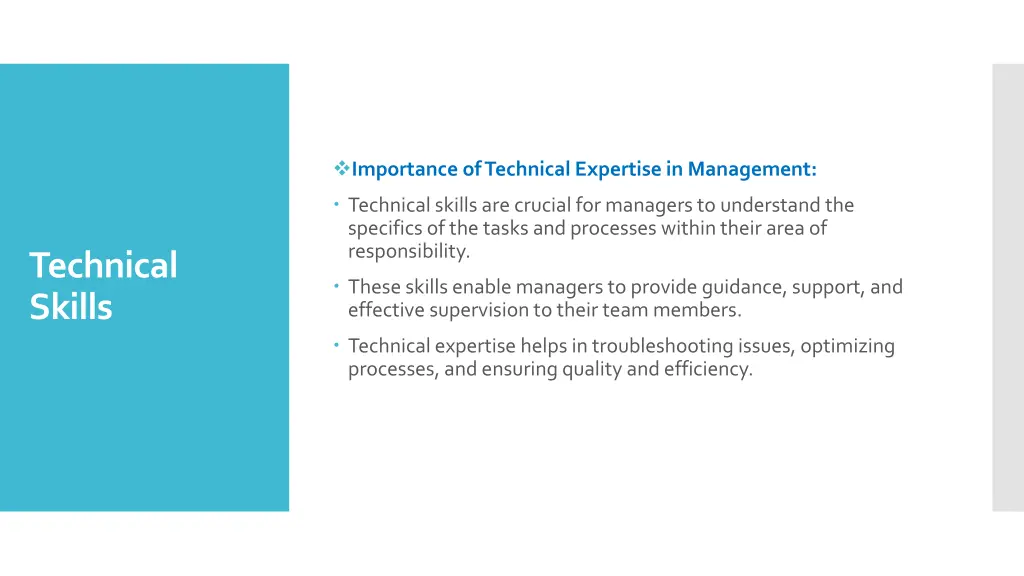 importance of technical expertise in management