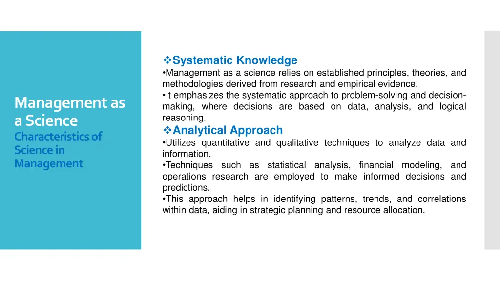 systematic knowledge management as a science