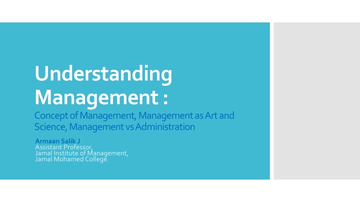 understanding management concept of management