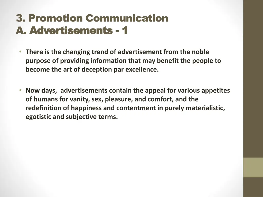 3 promotion communication a advertisements