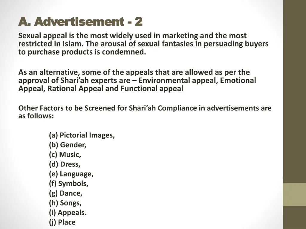 a a advertisement advertisement 2 2 sexual appeal