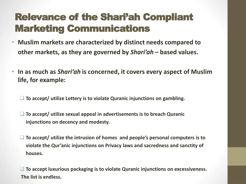relevance of the relevance of the shari