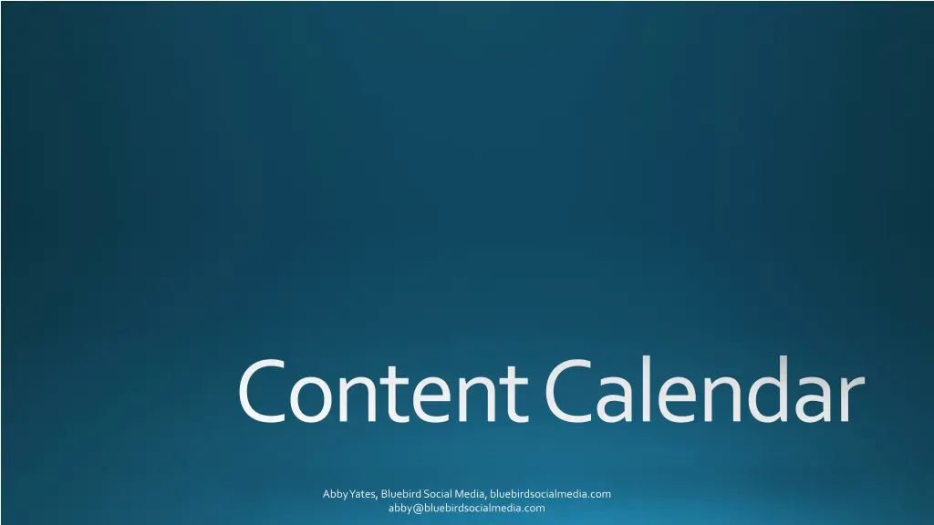 content calendar