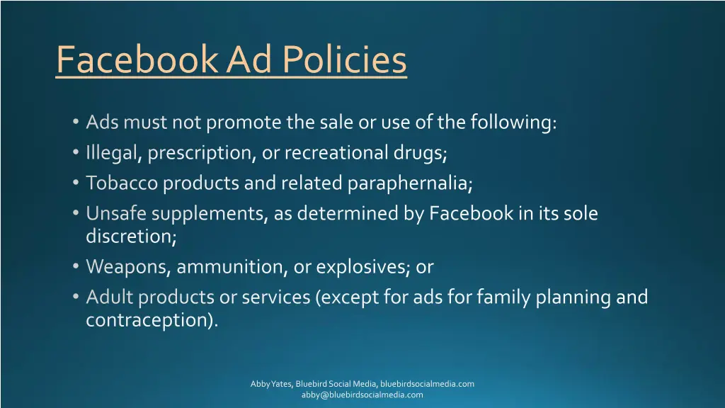facebook ad policies