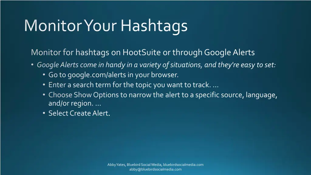monitor your hashtags