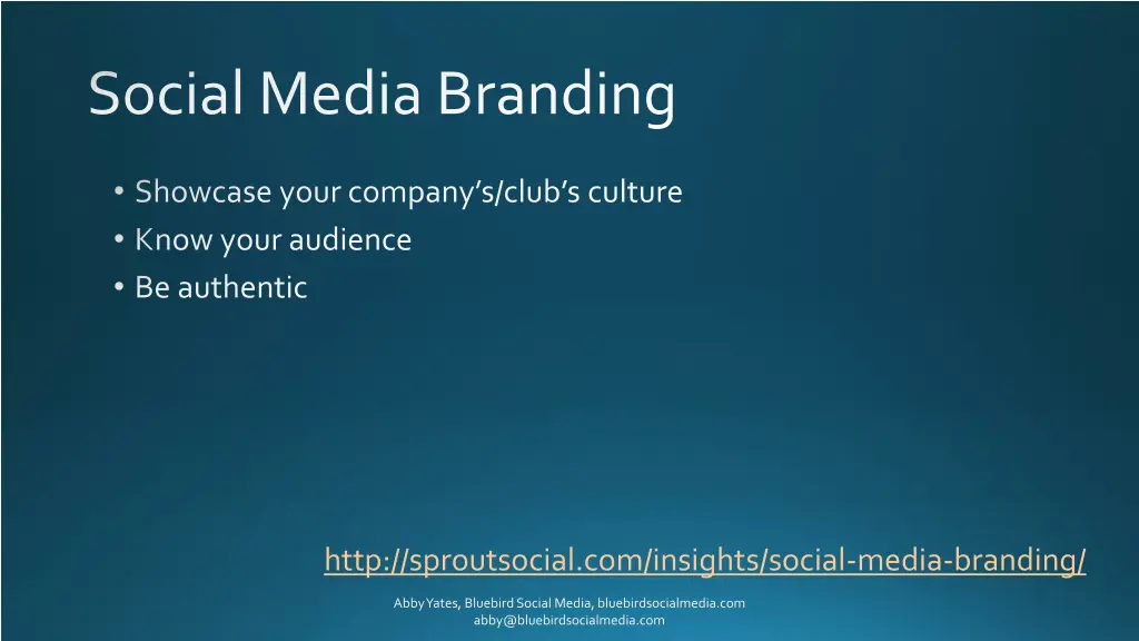 social media branding