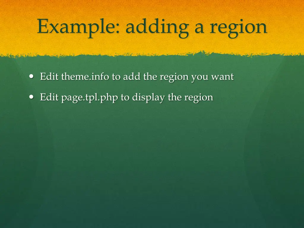 example adding a region