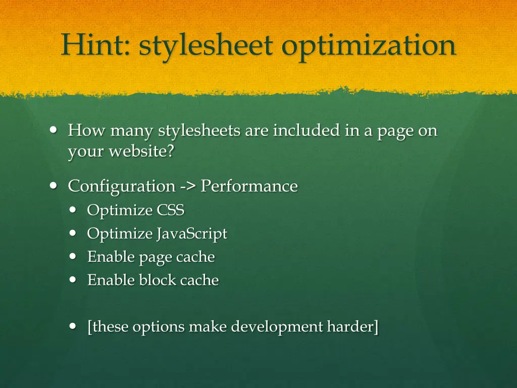 hint stylesheet optimization