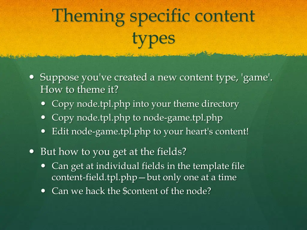 theming specific content types
