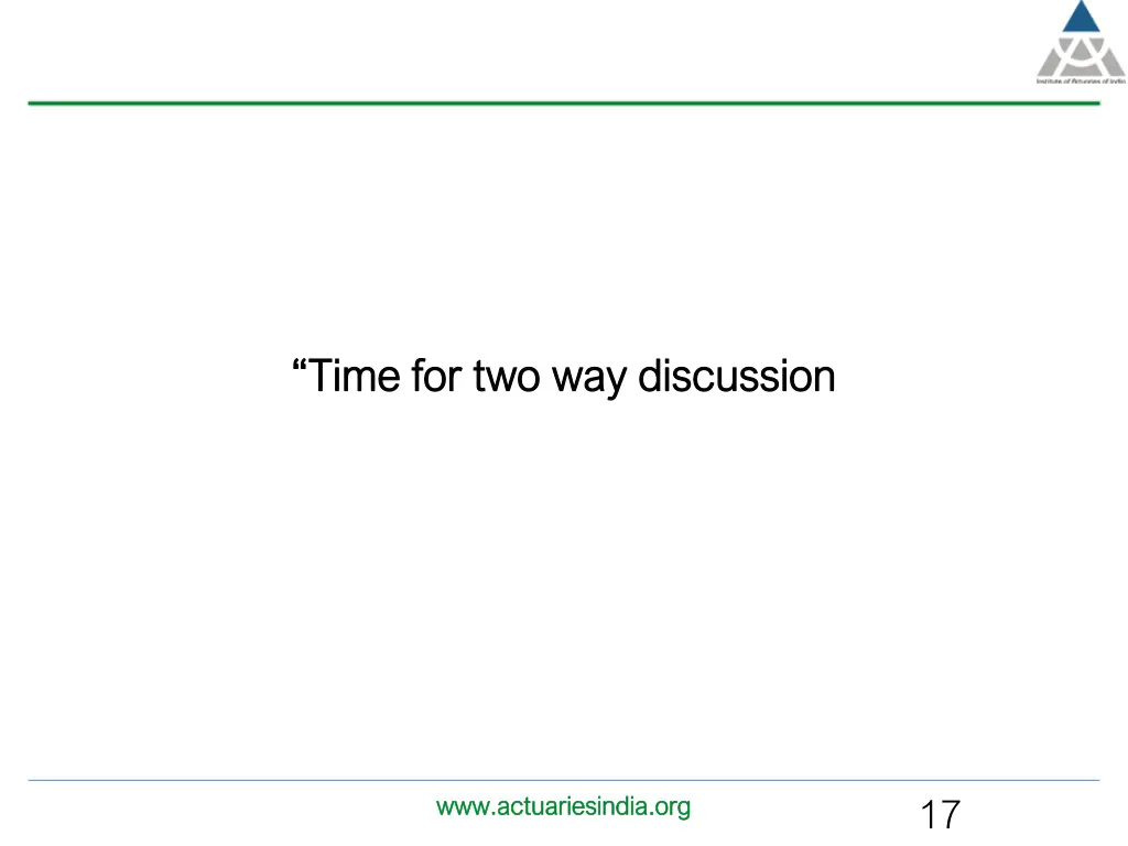 time for two way discussion time