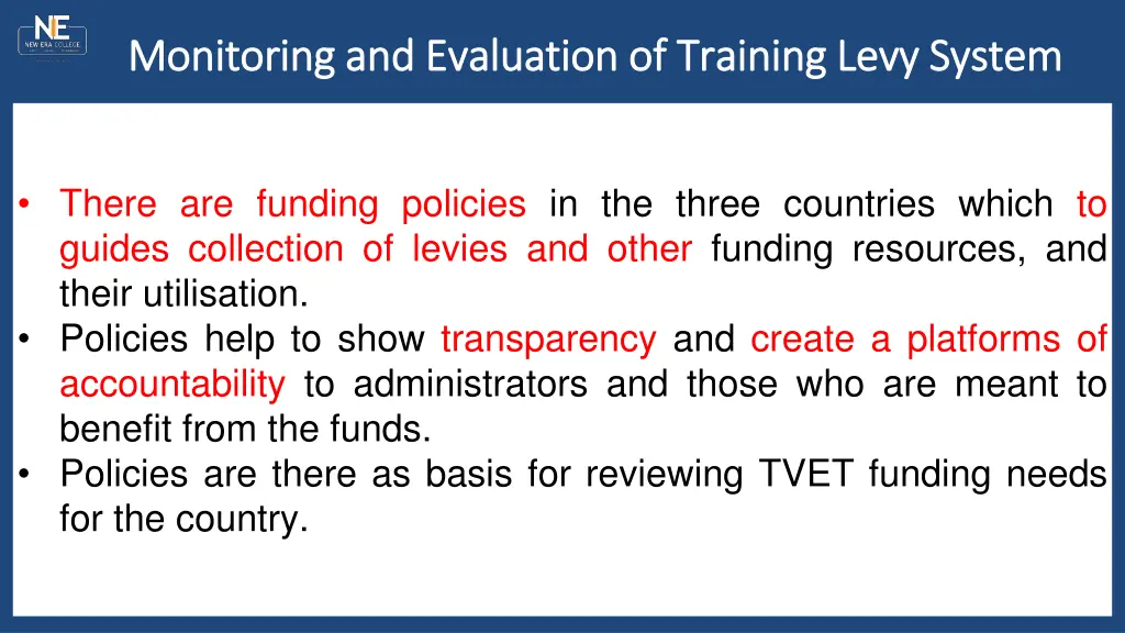monitoring monitoring and evaluation of training