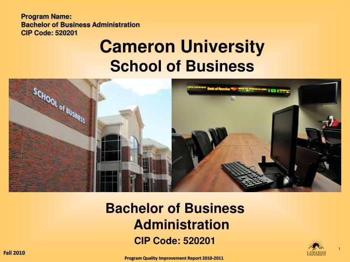 program name bachelor of business administration