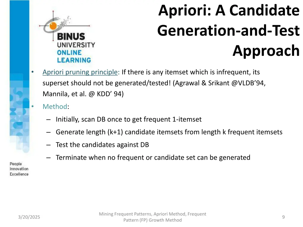 apriori a candidate generation and test