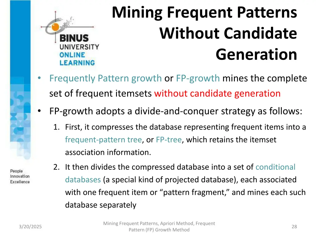 mining frequent patterns without candidate