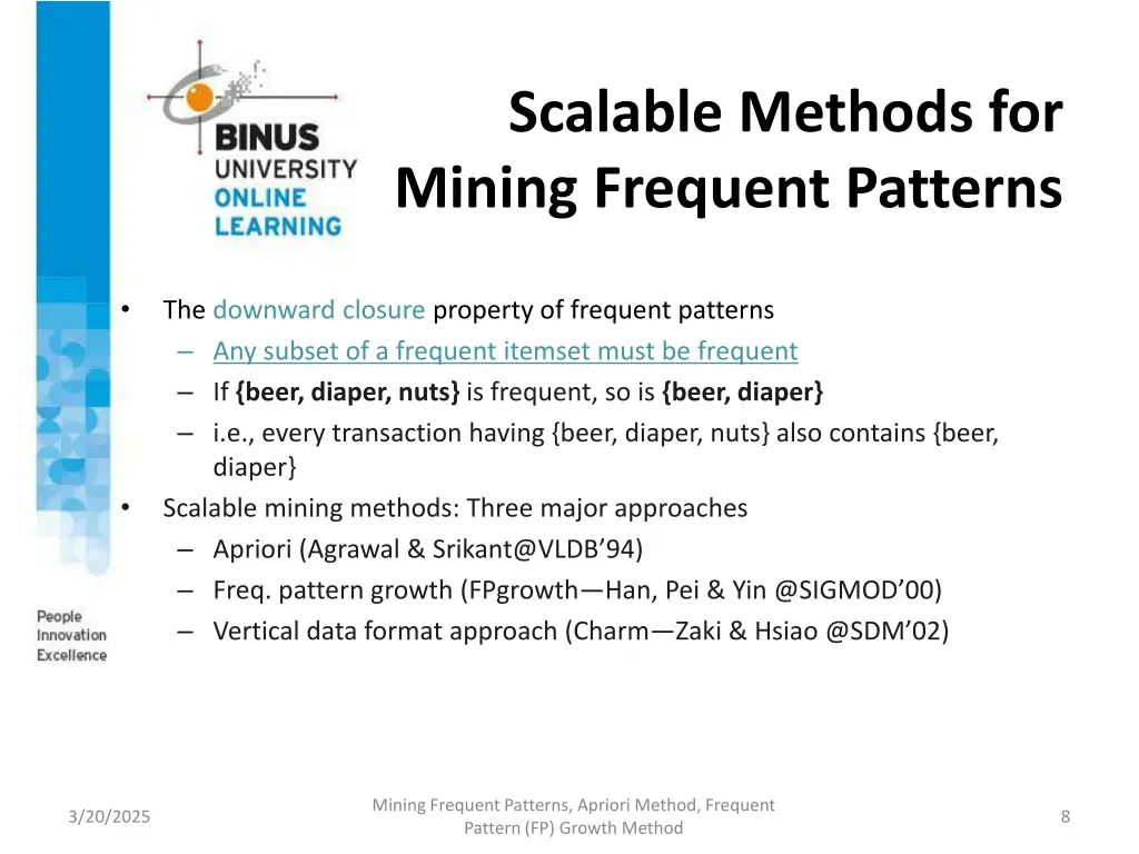 scalable methods for mining frequent patterns