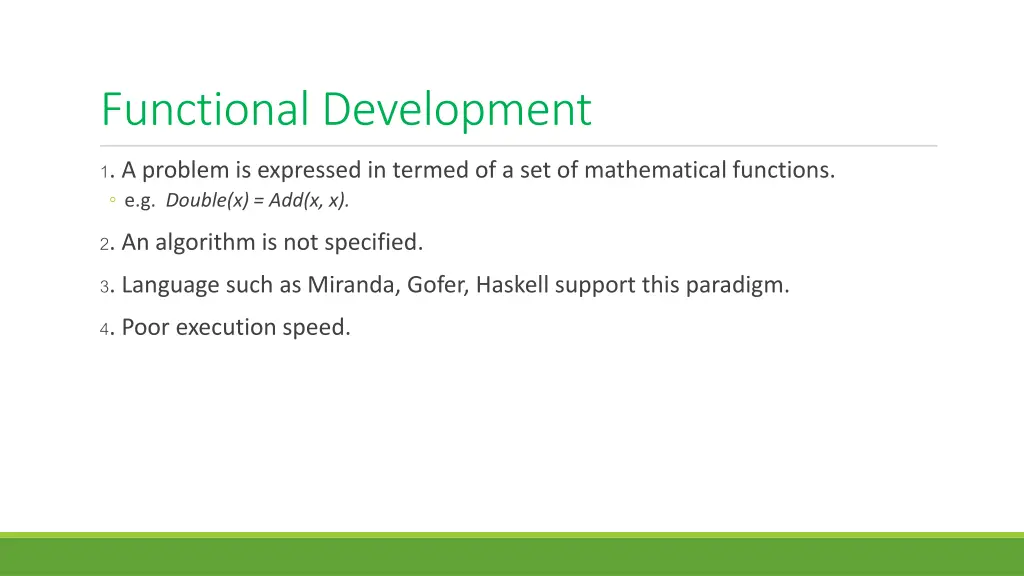 functional development