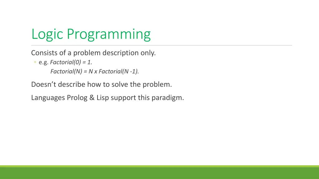 logic programming