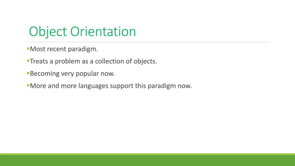 object orientation