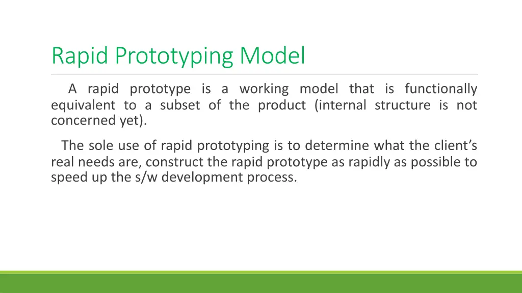 rapid prototyping model