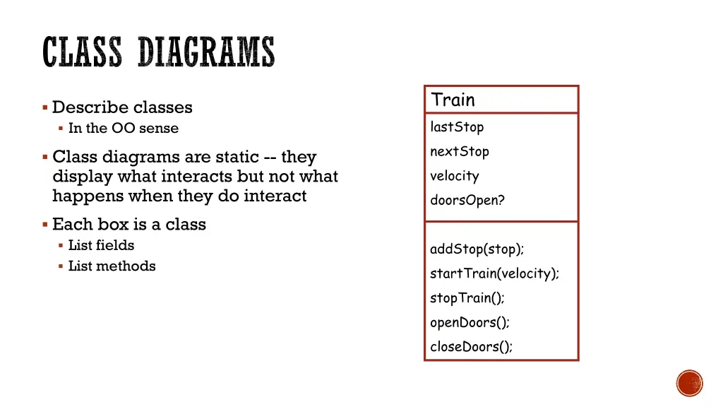 class diagrams