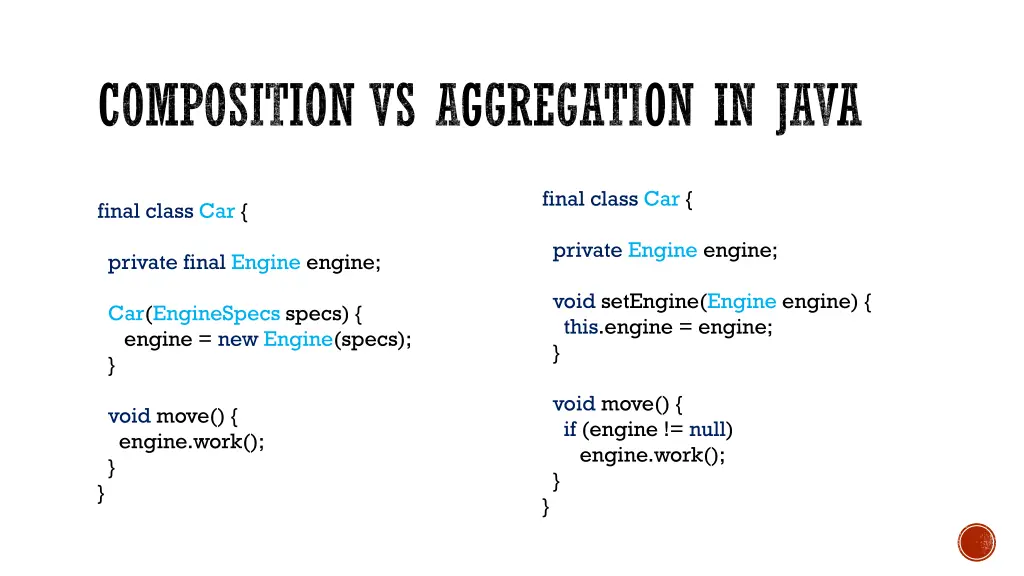 composition vs aggregation in java