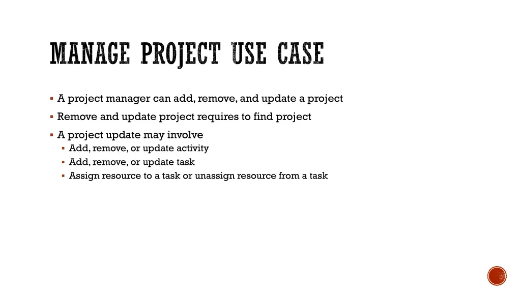 manage project use case