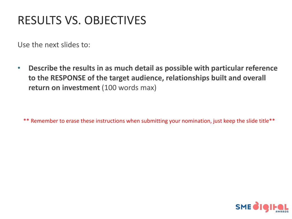 results vs objectives 1