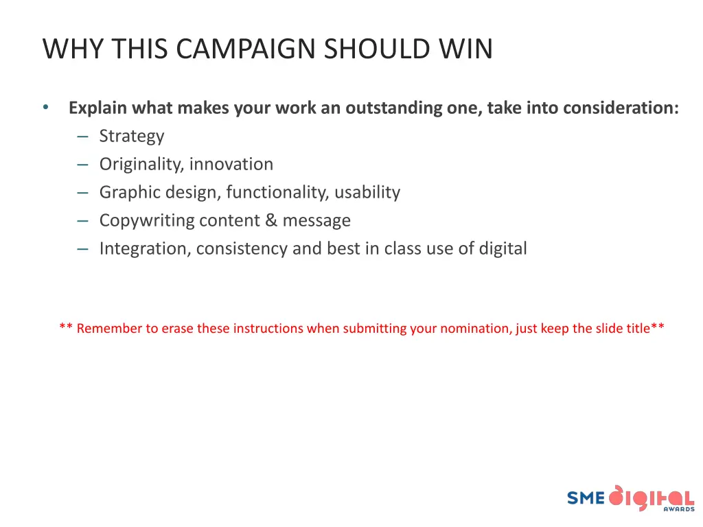 why this campaign should win