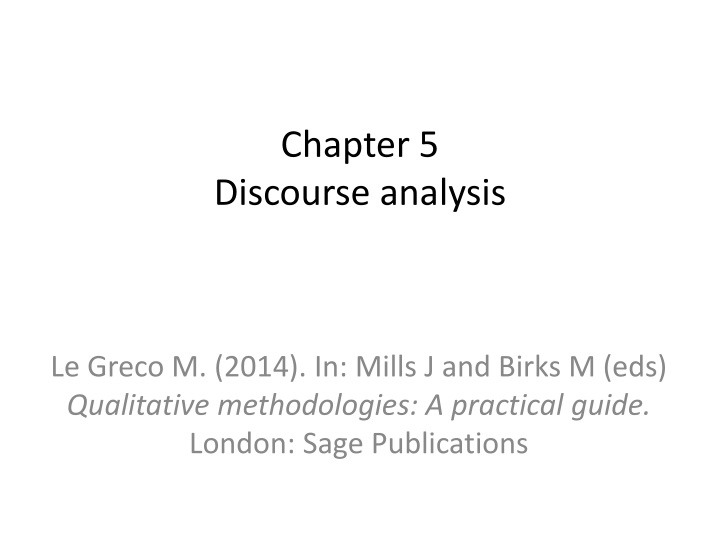 chapter 5 discourse analysis