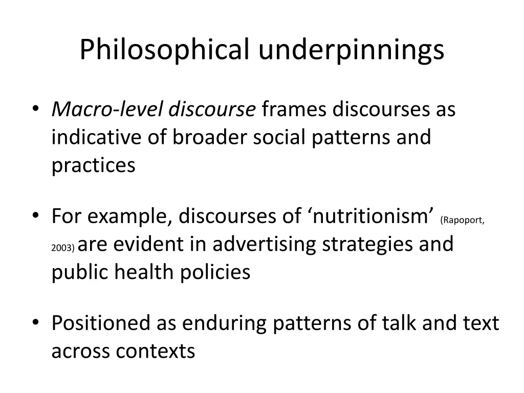 philosophical underpinnings 2