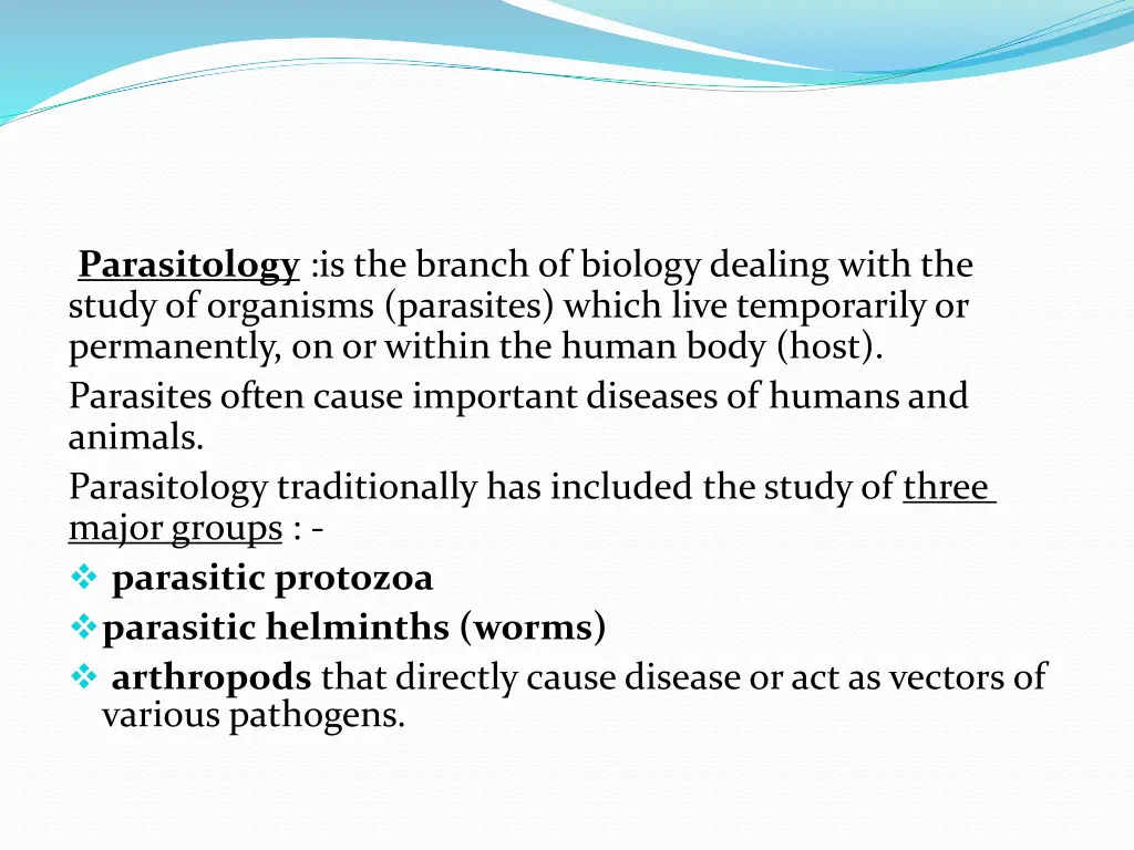 parasitology is the branch of biology dealing