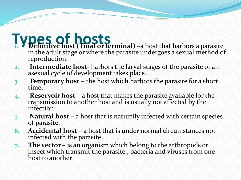 types of hosts 1 definitive host final