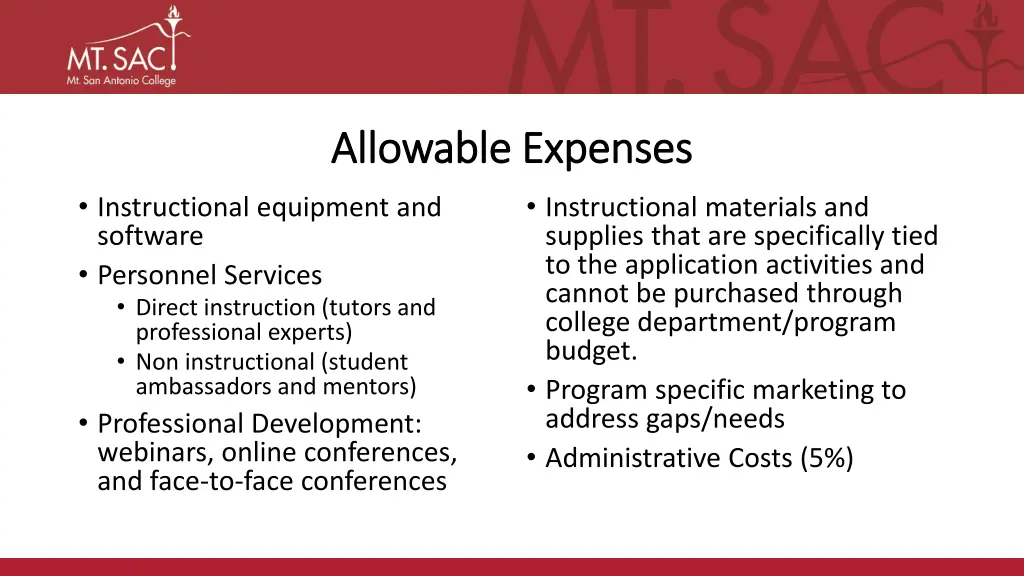 allowable expenses allowable expenses