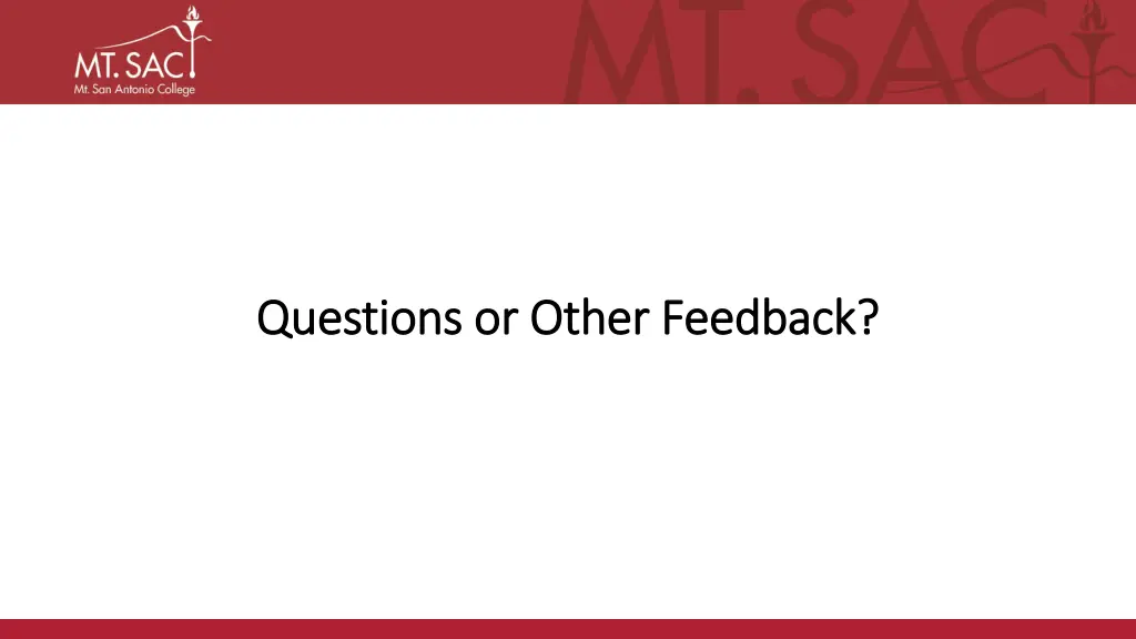 questions or other feedback questions or other