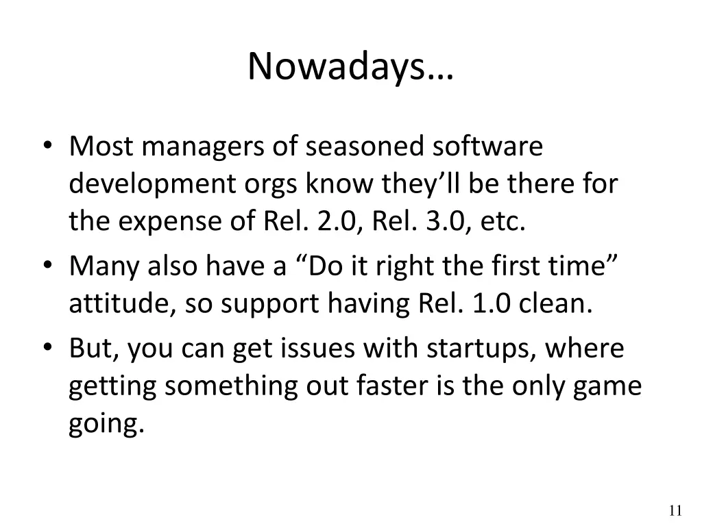 nowadays