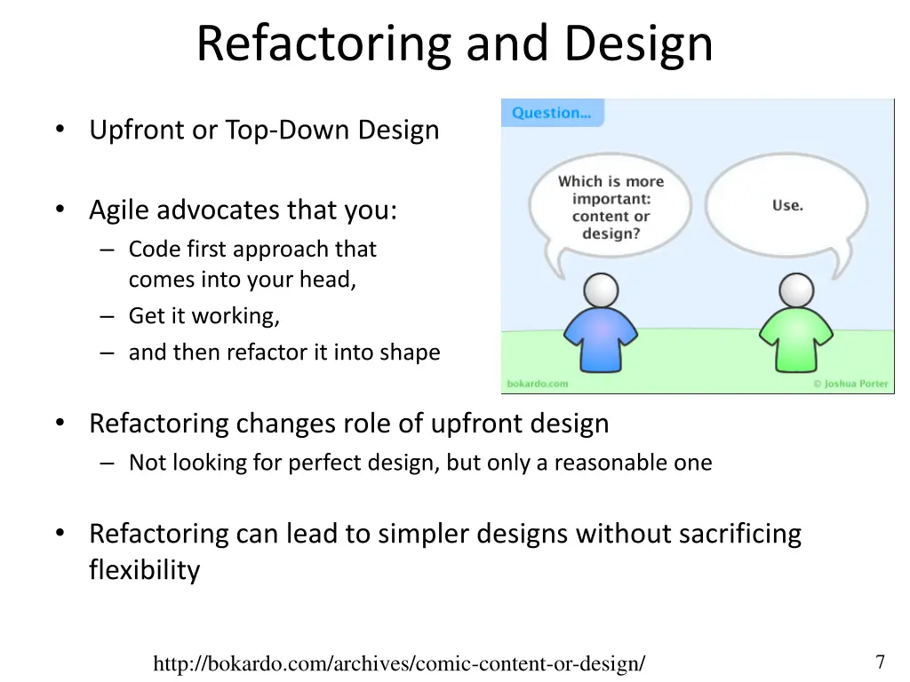 refactoring and design
