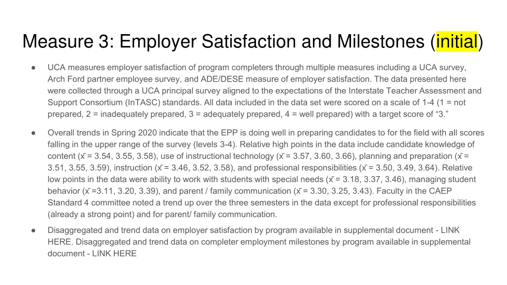 measure 3 employer satisfaction and milestones 1
