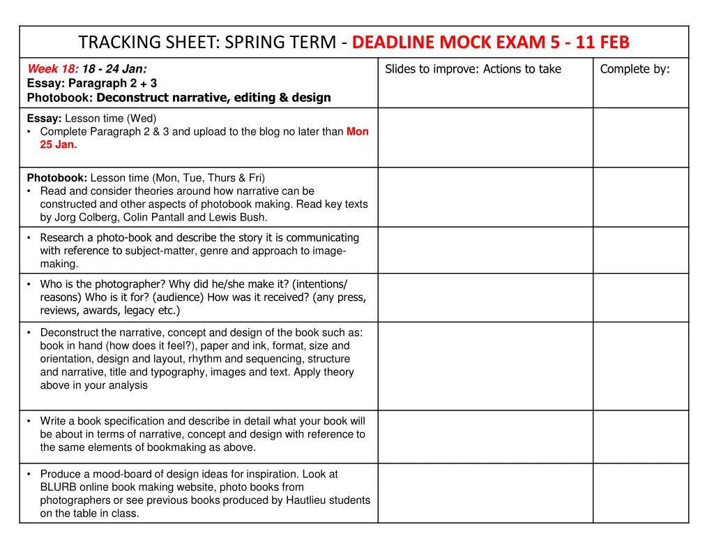 tracking sheet spring term deadline mock exam 3