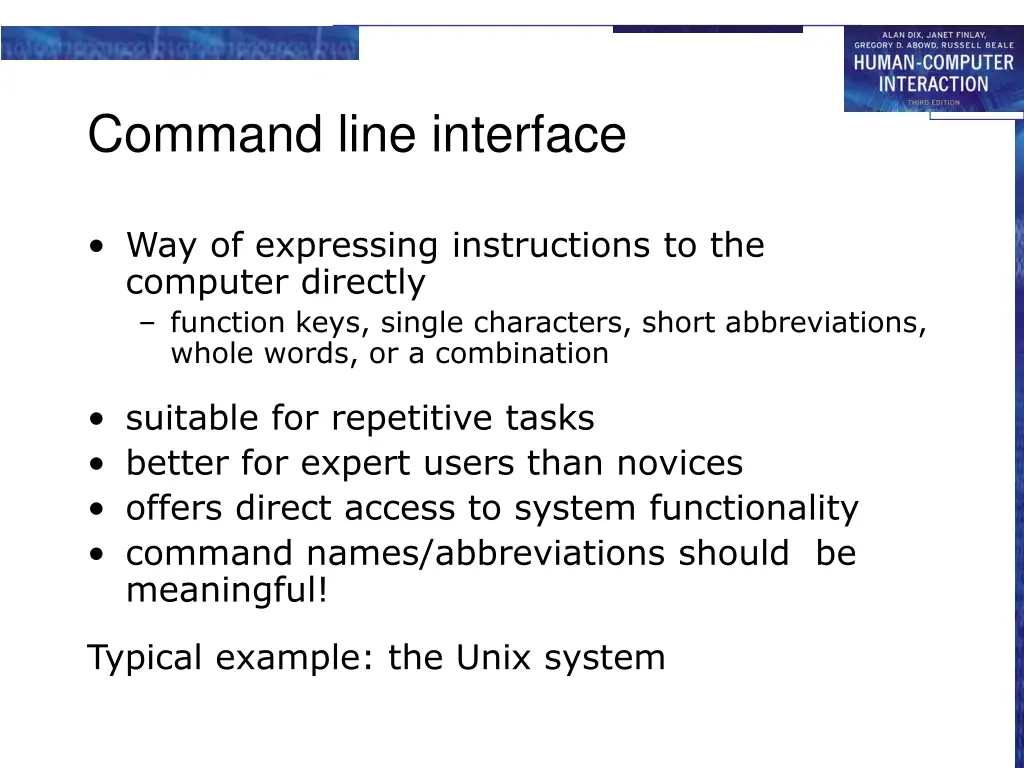 command line interface