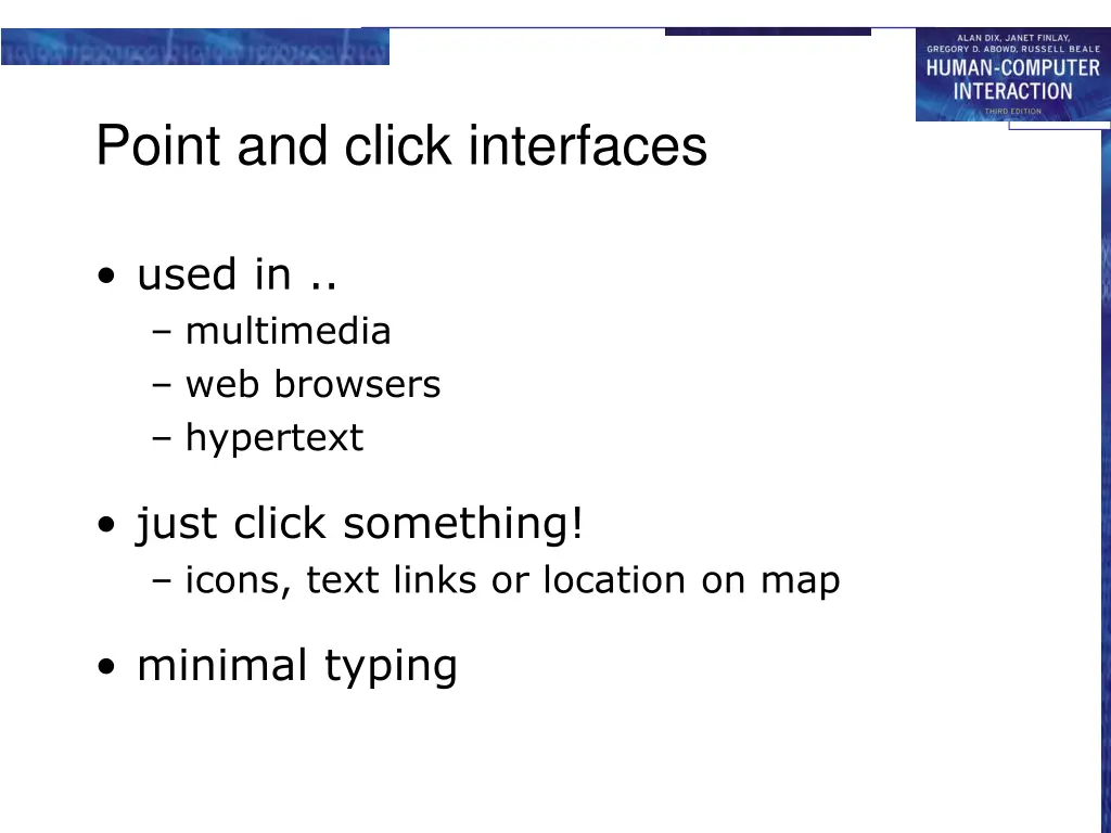 point and click interfaces