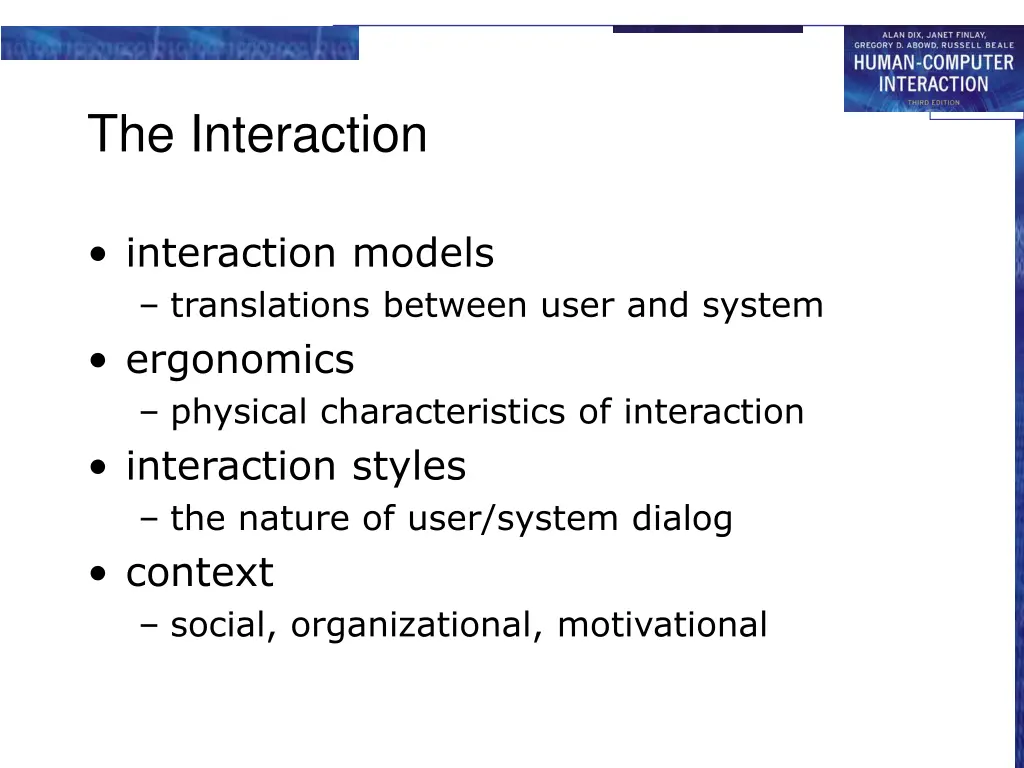 the interaction