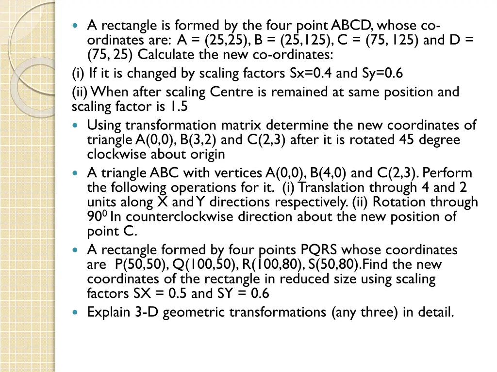 a rectangle is formed by the four point abcd