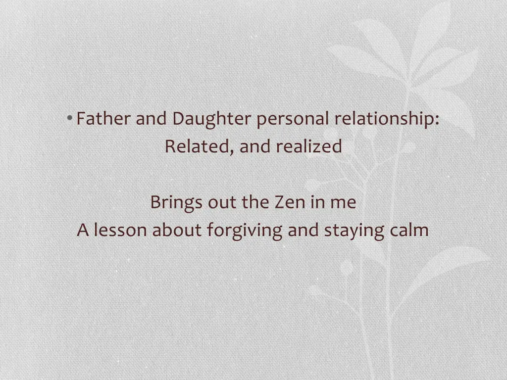 father and daughter personal relationship related