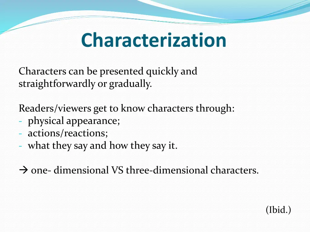 characterization