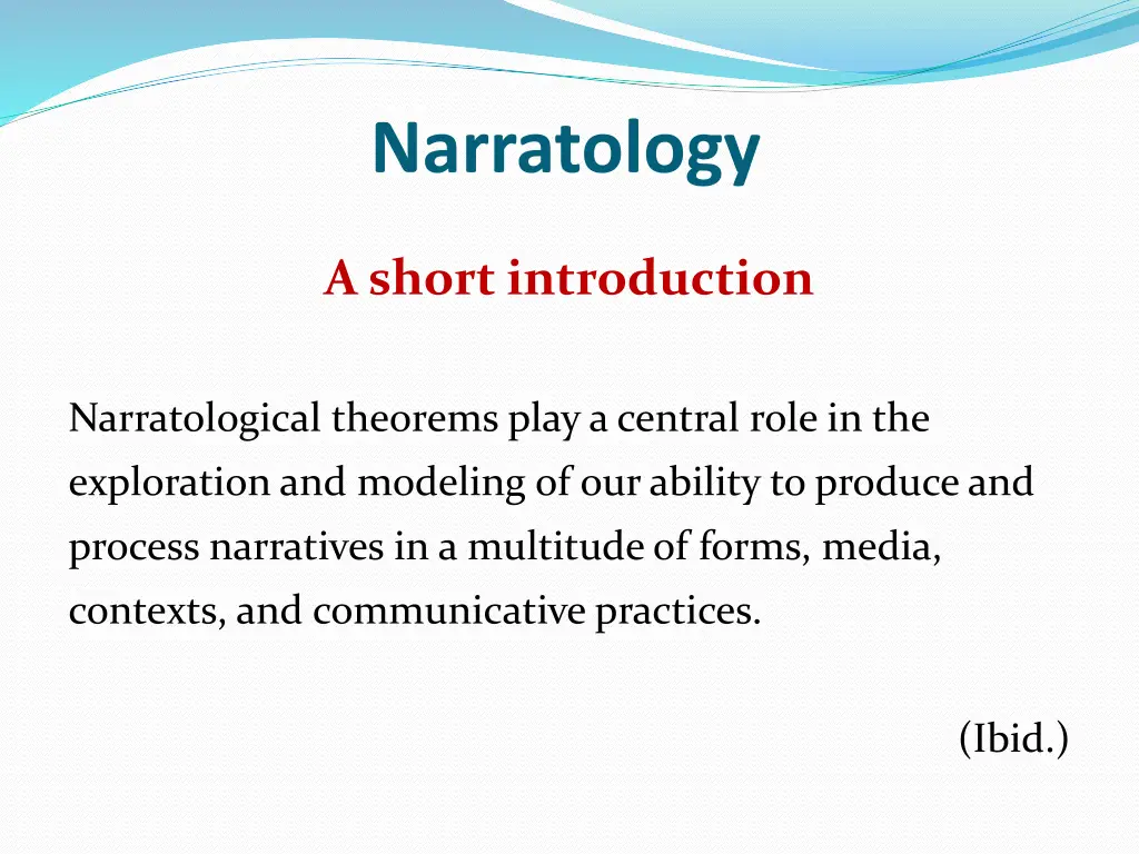narratology 1