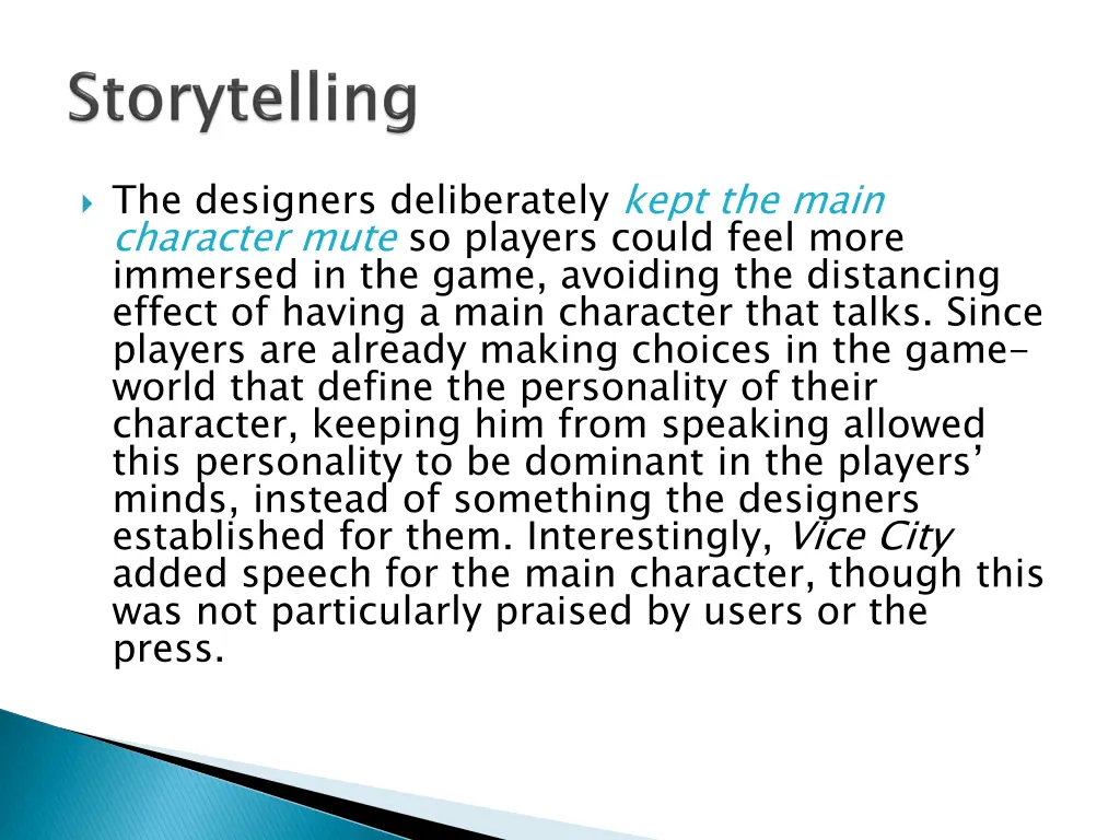 the designers deliberately kept the main