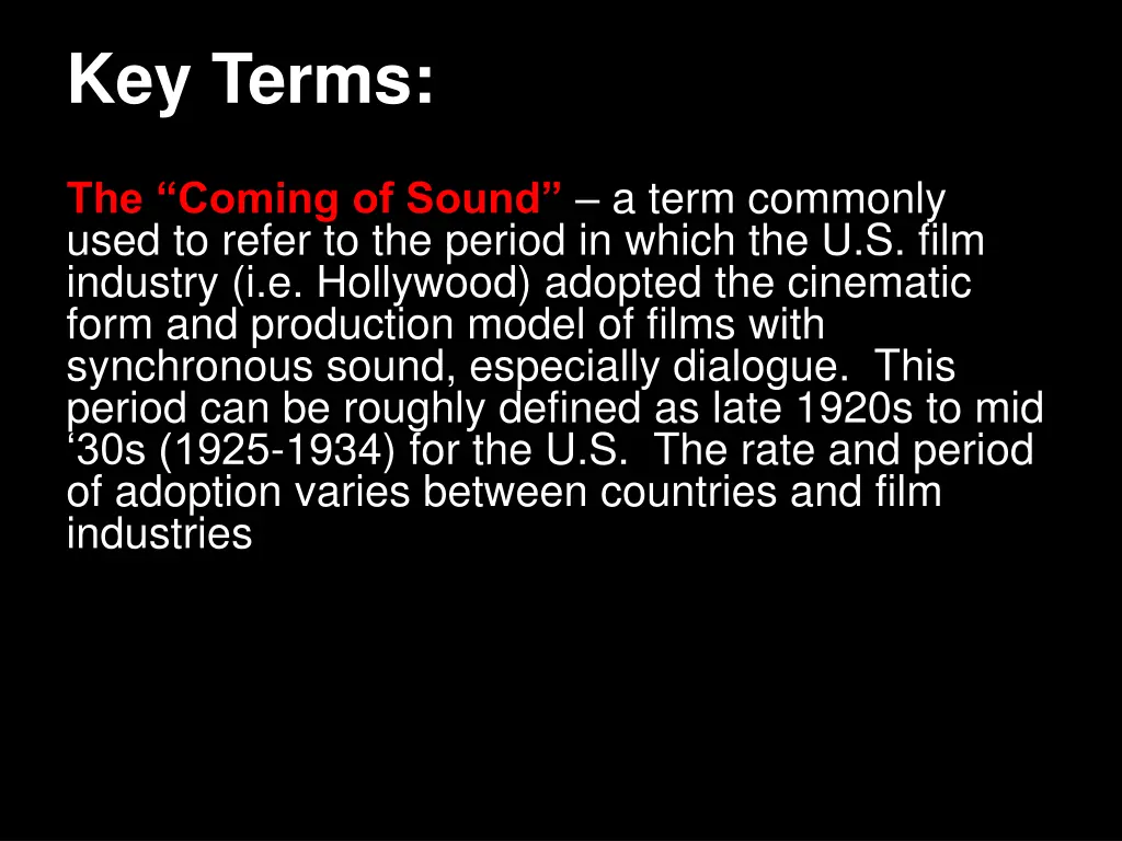 key terms