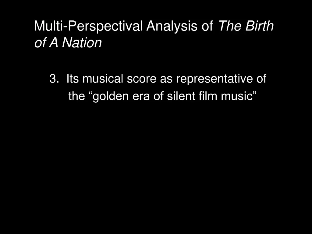 multi perspectival analysis of the birth 1