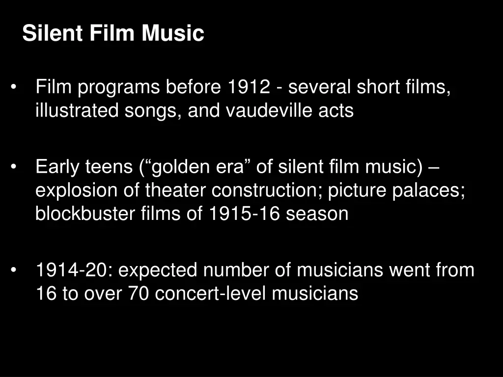 silent film music