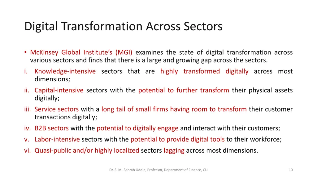 digital transformation across sectors